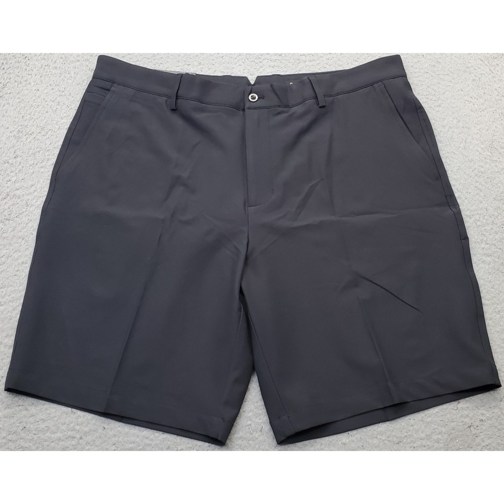 Dunning Golf Shorts Men 38 Black Player Fit Woven Performance Stretch Flat Front